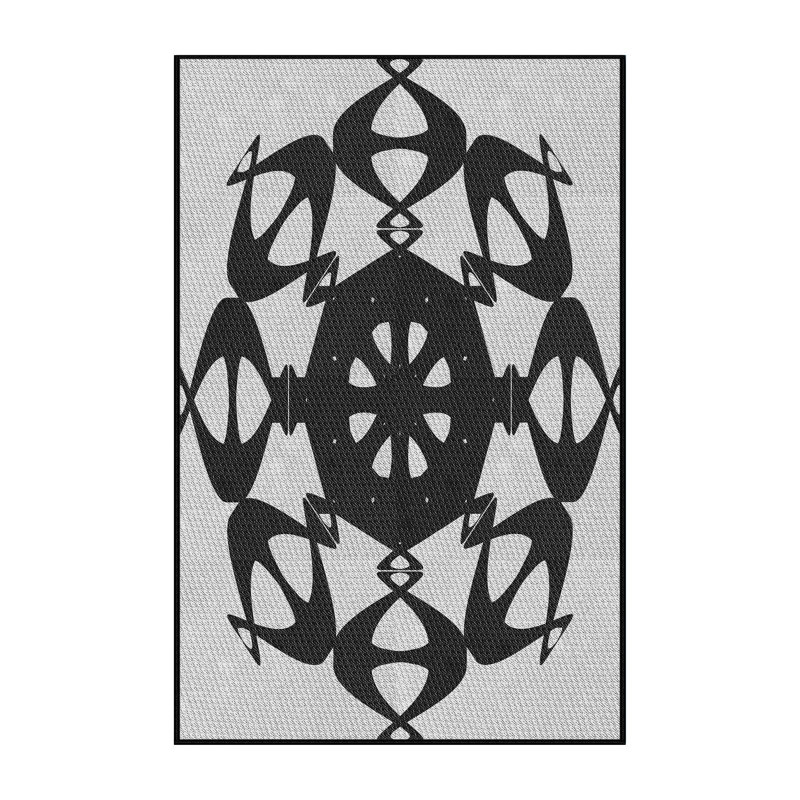 Tapis noir, Rectangle 5 pi x 7 pi