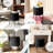 Modern Round Boucle Ottoman With Storage-169935271