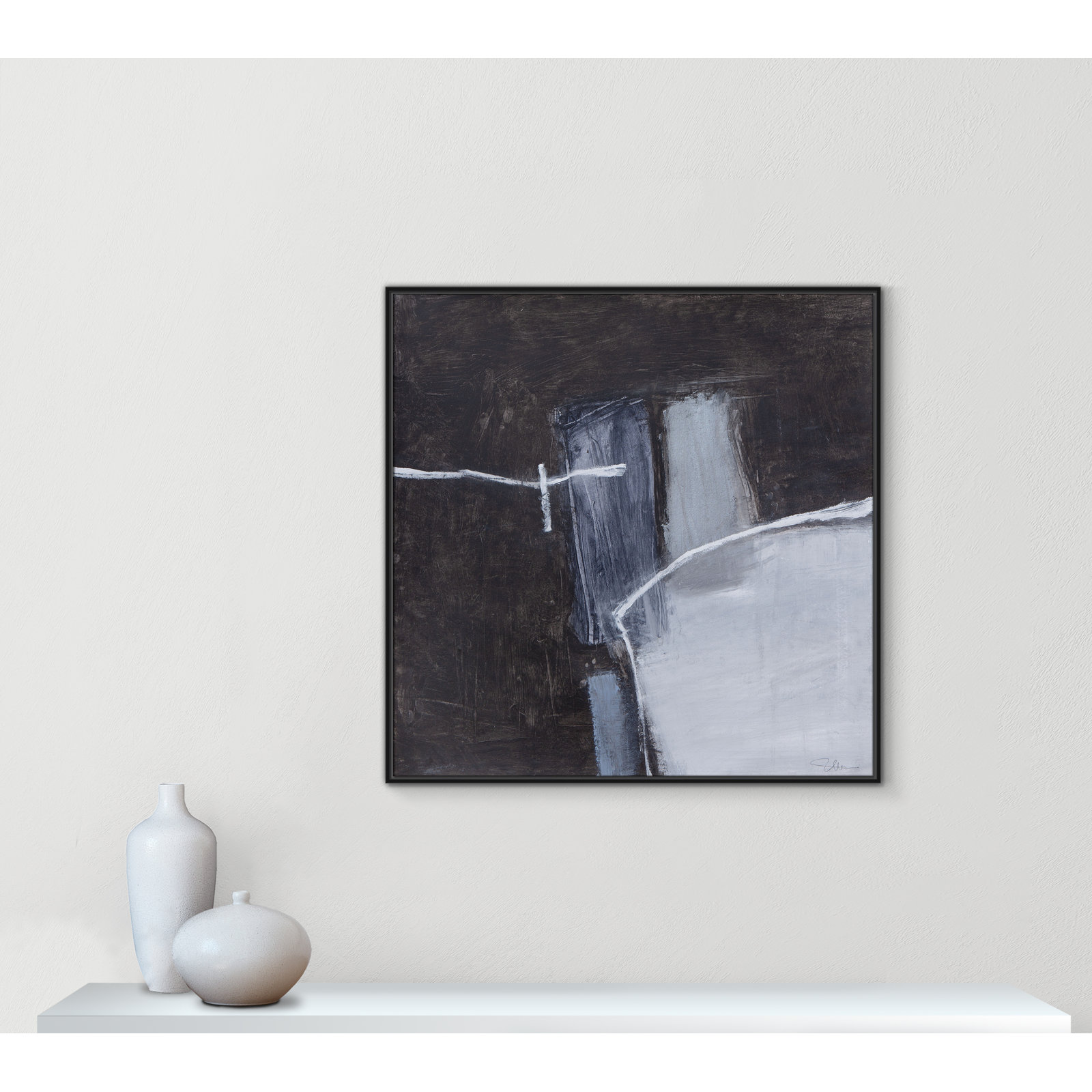 Casa Fine Arts "Graphite Gemstones I" Print, 41.5" H x 41.5" W, Black