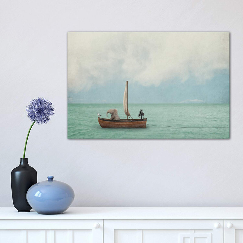 «Set Sail» - Impression, Toile tendue, H 26 po x l 40 po x 1,5 po