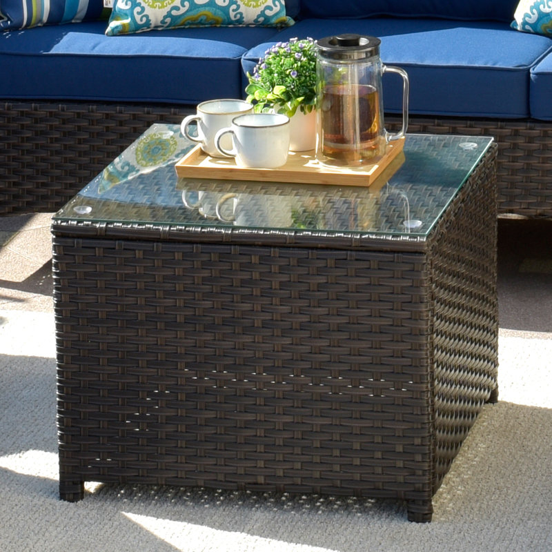 Gering Square Metal Outdoor Coffee Table , 23.89'' in. W 23.89'' in. D