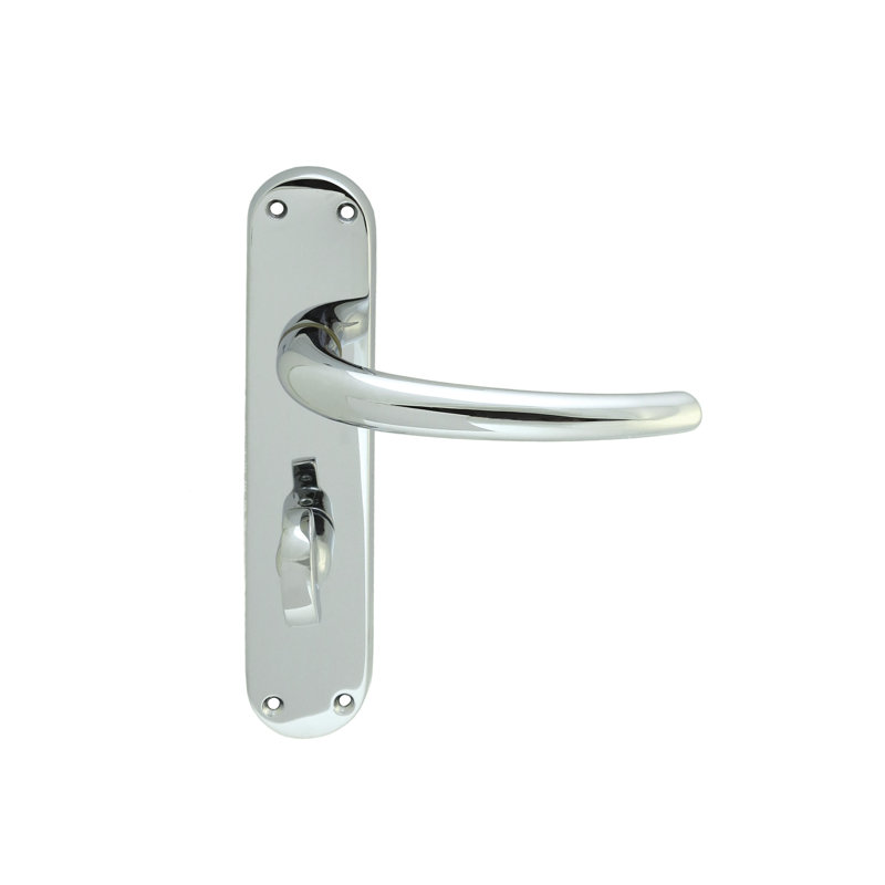 Lilla Bathroom Door Handle, Polished Chrome