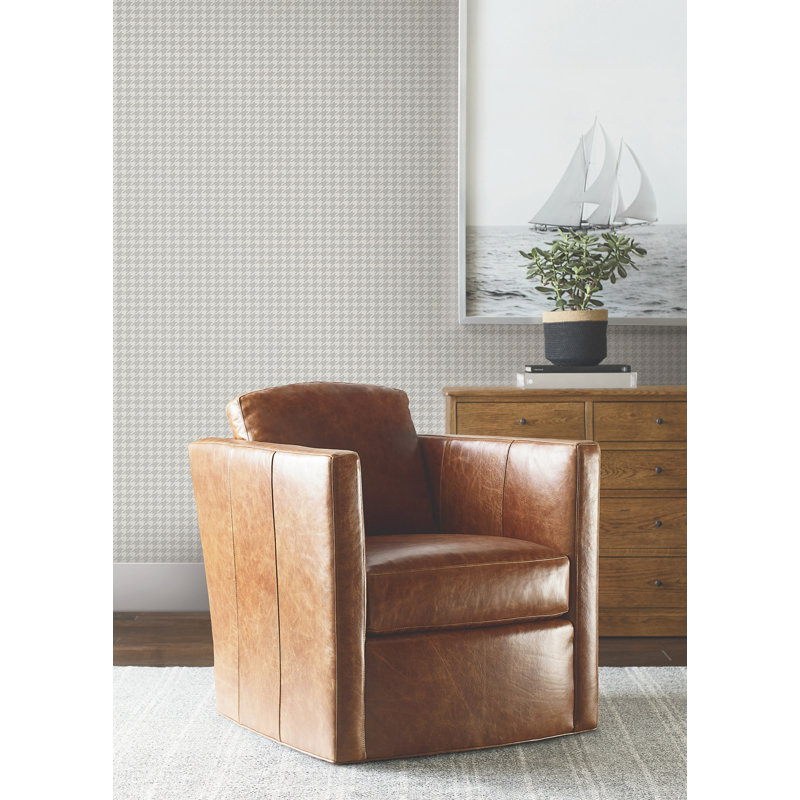 Watson Dark Grey Houndstooth Wallpaper, Gray
