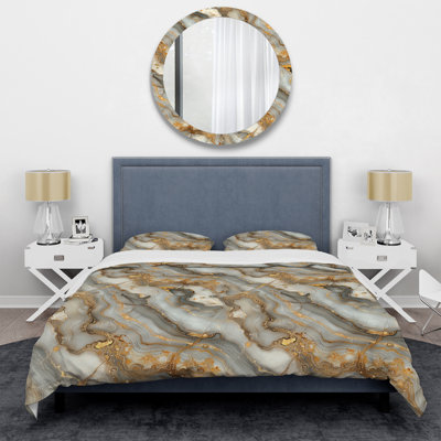 Ensemble de housse de couette Gold Black Luxury Marble II - Marble