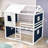 Frame House Bed With Tent And Ladder-477862982-477862983