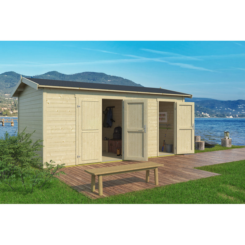 Lasita Tuvalu 16.5 x 10 Ft. Apex Roof 2-Room Summerhouse With Floor (28mm)