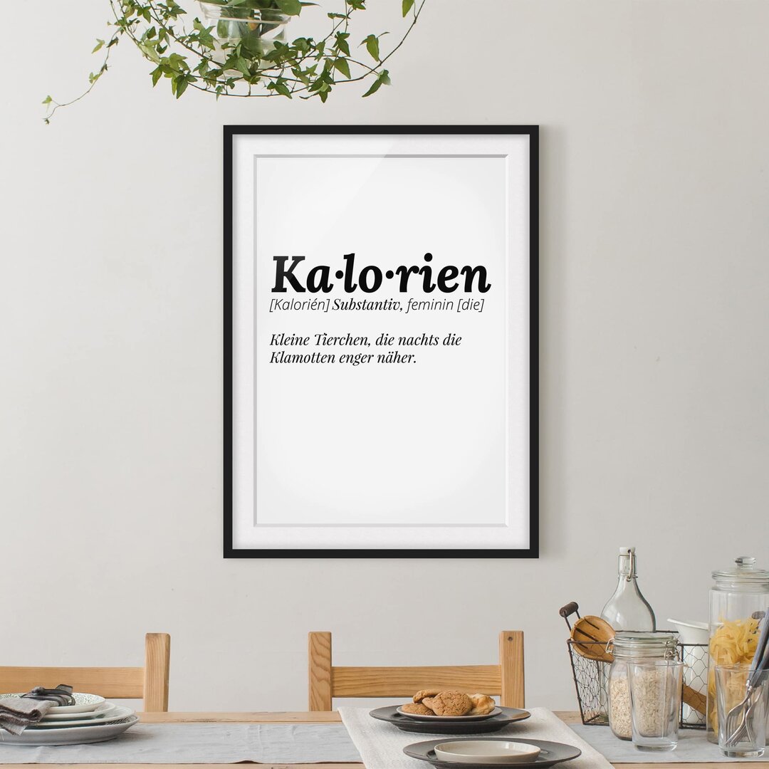 Poster Die Definition von Kalorien