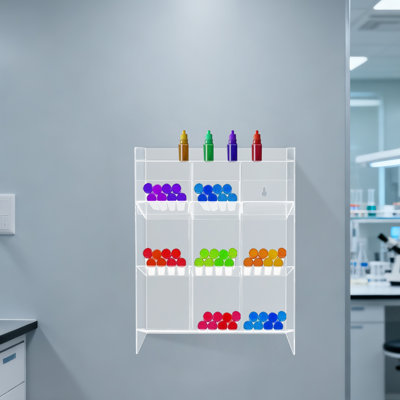 Organisateur de porte-éprouvette de comptoir en acrylique transparent