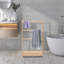 Porte-serviettes sur pied en bambou