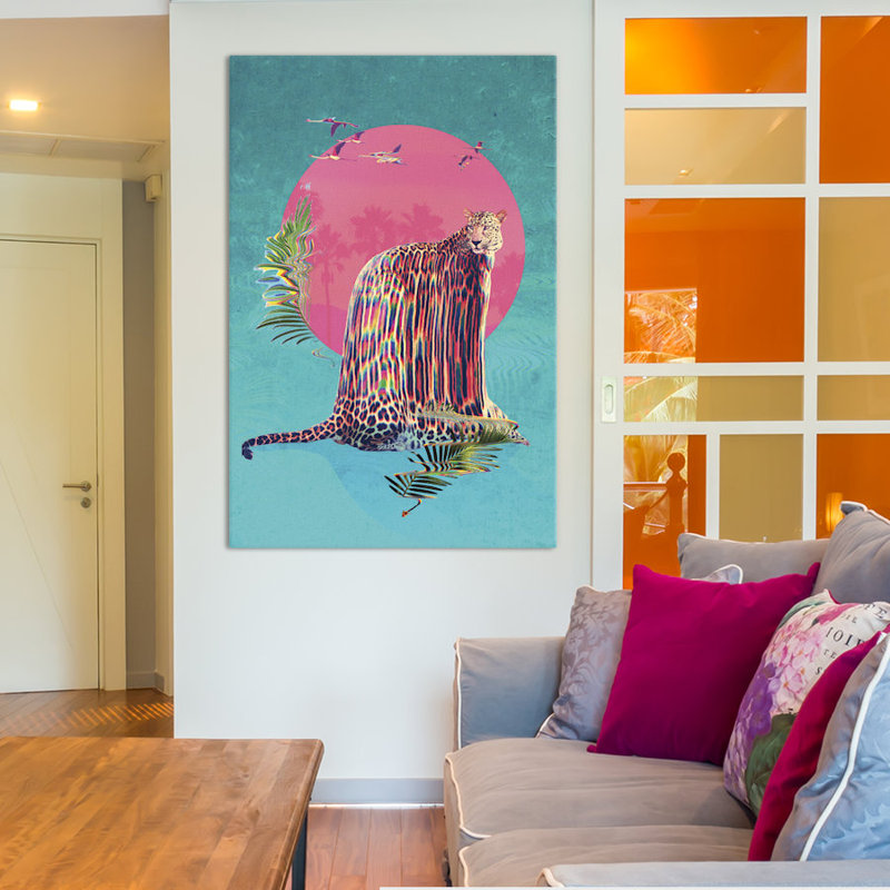 Jaguar par Ali Gulec - Impression sur toile, H 18 po x l 12 po x P 1,5 po, Toile tendue, Pas de tapis