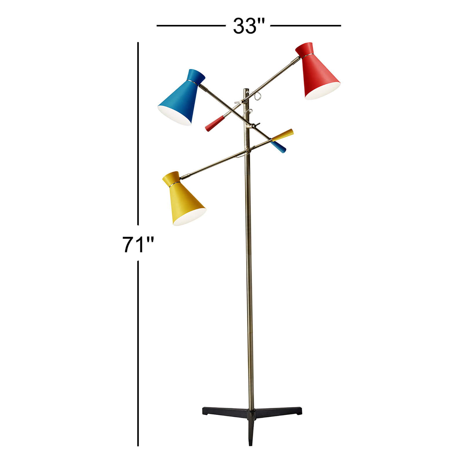 Keane Floor Lamp, Blue/Red/Yellow