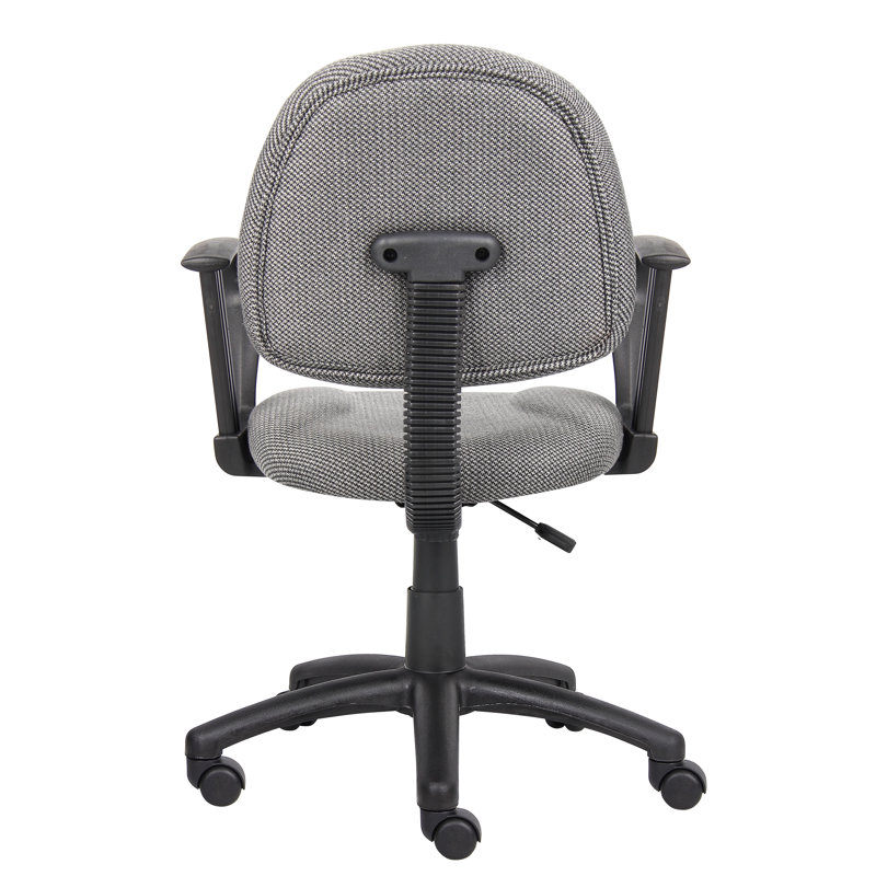 ErgoFlex Gray Fabric Task Chair with Swivel & Adjustable Height