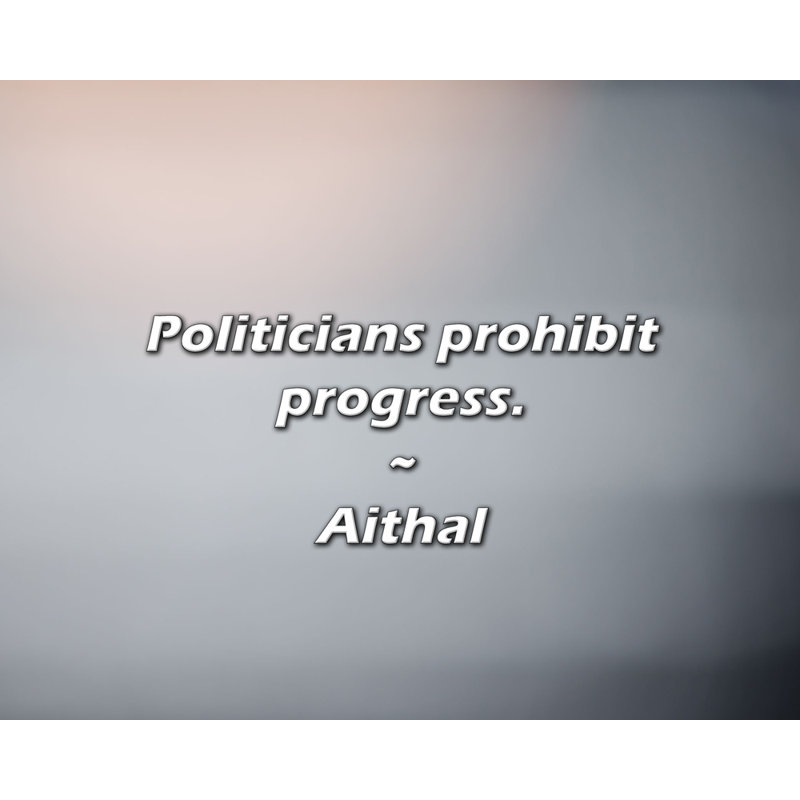 Citation artistique «Les hommes politique interdisent le progrès». Toile tendue par By Aithal