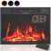 Akebia 24" Wide Electric Fireplace Insert Adjustable Temperature & Flame Control Energy-Efficient Home Heater
