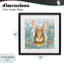 «Rabbit Laurel on Gingham», reproduction sous verre encadrée, design par Paul Brent-20866842-20866845