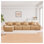 Canapé modulaire en L à 4 sièges Camel Teddy