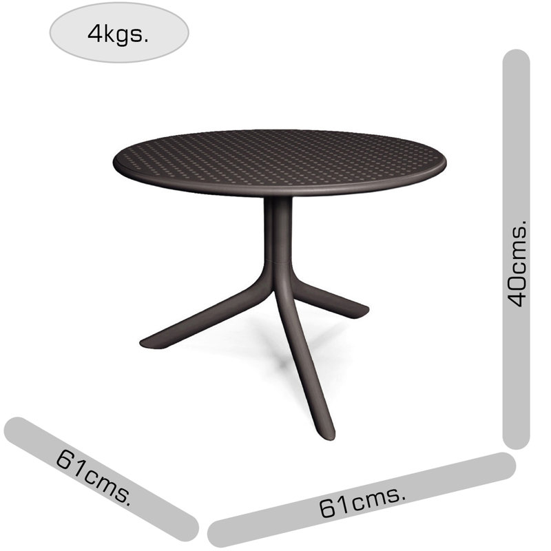 2 - Person Patio Dining Set with Round Table, Anthracite