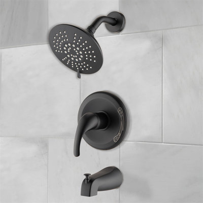 Single Handle Tub Spout And 5-Functions Shower Head Set (Valve Included)