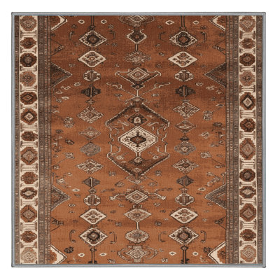 Machine Washable Persian Brown Area Rug