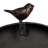Scriber Oval Metal Wall Clock with Bird