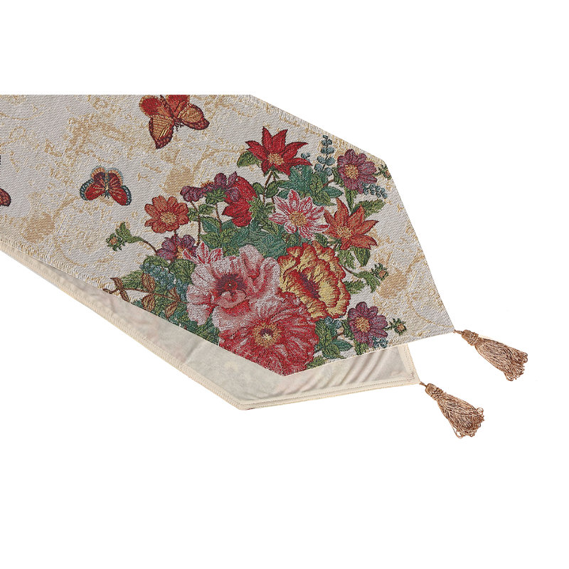 Chemin de table en mélange de coton de couleur unie, 54 po x 13 po