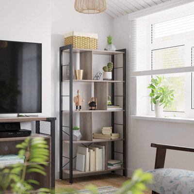 Allon 154.5cm H x 74cm W Metal Etagere Bookcase