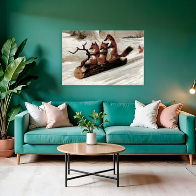 Renards, reproduction d'art abstrait contemporain