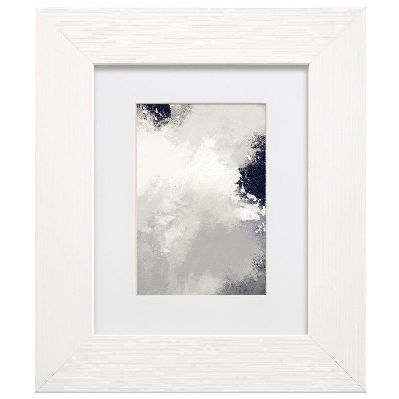 Pekalongan Picture Frame with Mat, White, 14" x 18" Matted to 12" x 16"