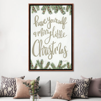 «Merry Little Christmas», reproduction d'art sur toile tendue