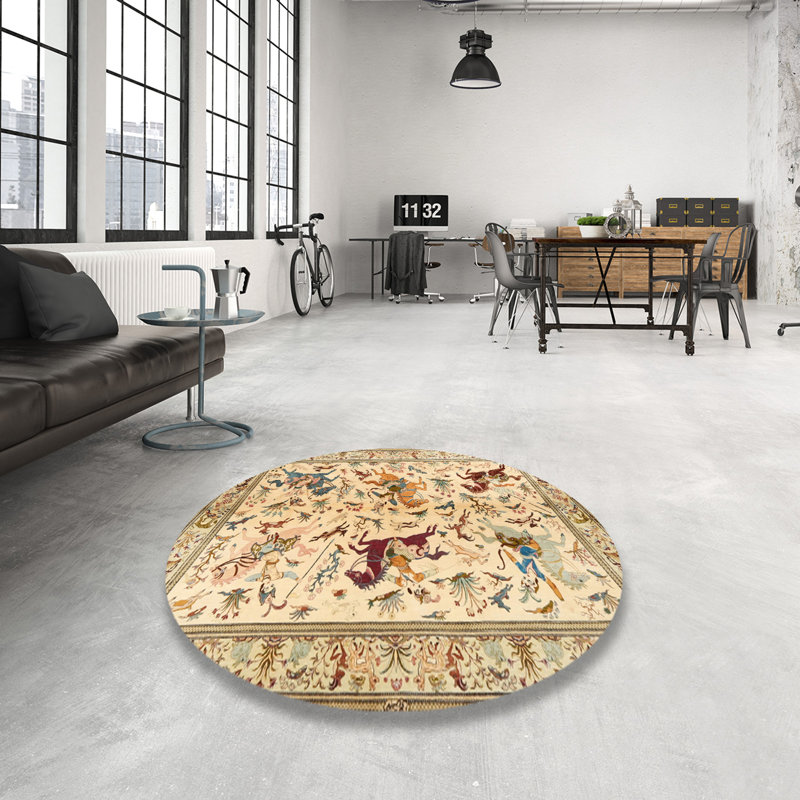 Caylah Oriental Indoor Rug, Round 8'