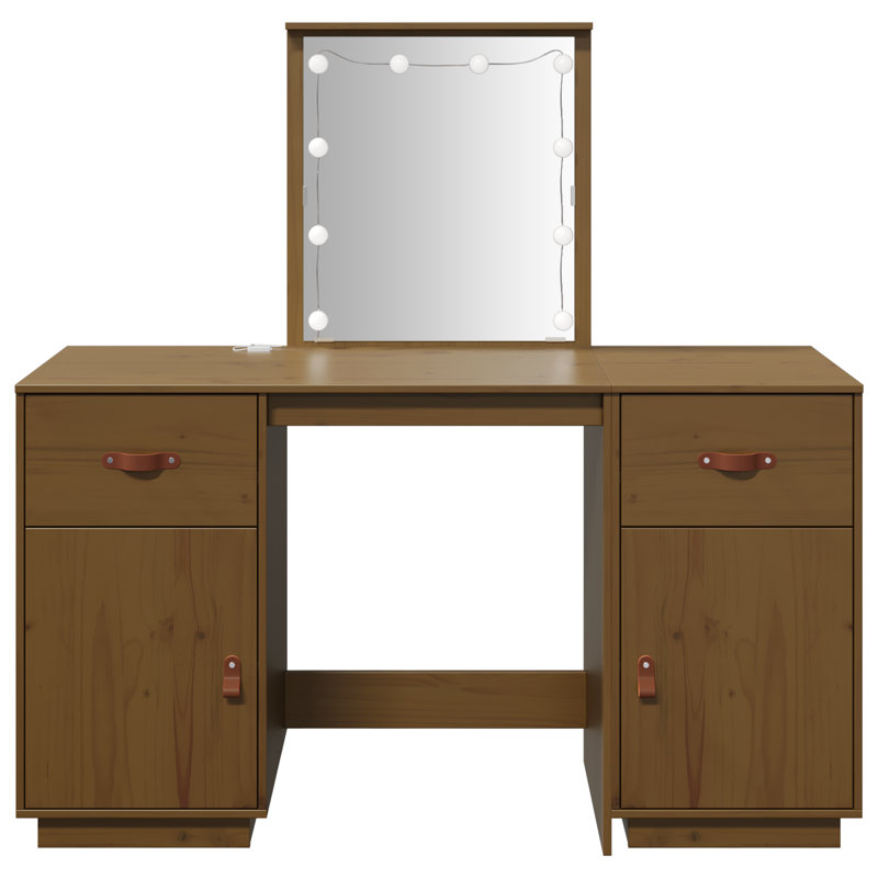 Kyera Dressing Table, Honey Brown