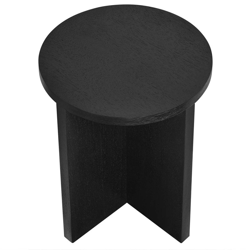 Modway Silas Solid Wood End Table, Black