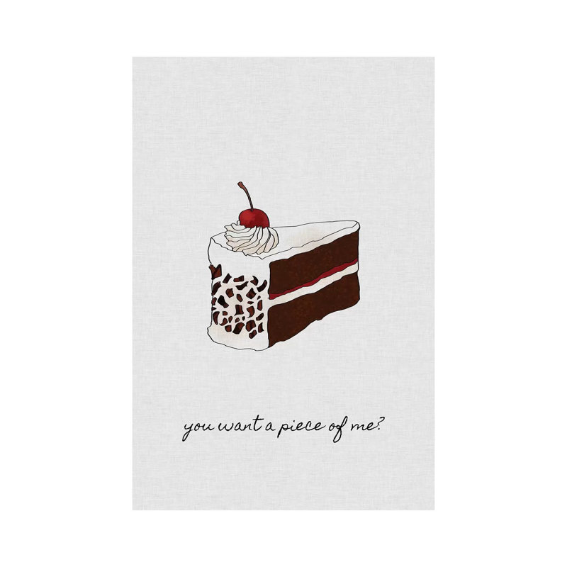 You Want a Piece of Me 1 Piece Wrapped Canvas Wall Art, 20.32 cm H x 30.48 cm W