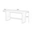 Bureau rectangulaire en bois massif noir + brun noisette + fer-635237117
