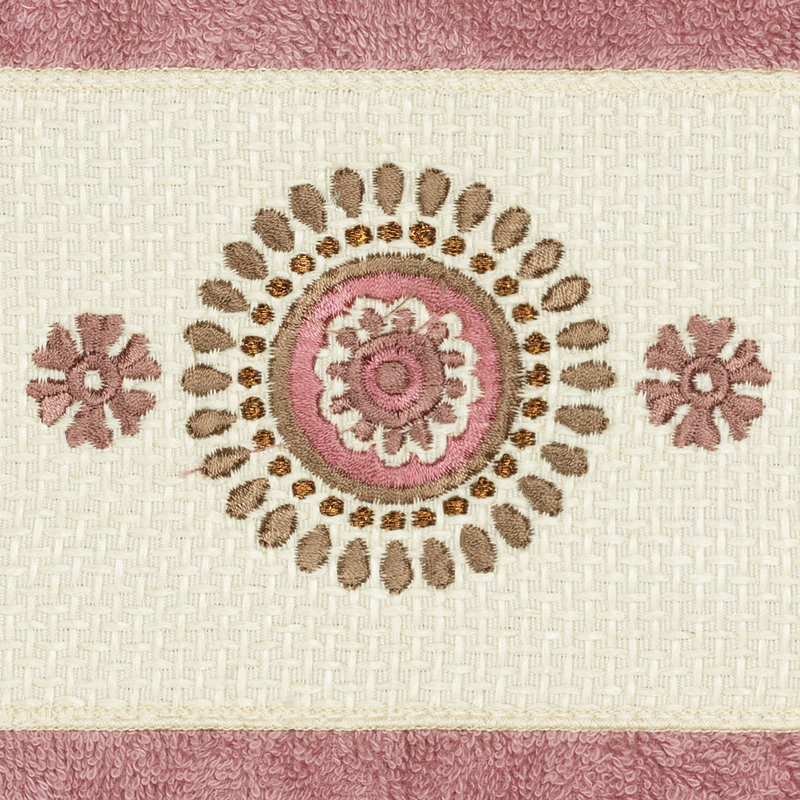 Isabelle Turkish Cotton Midweight Hand Towel, Tea Rose