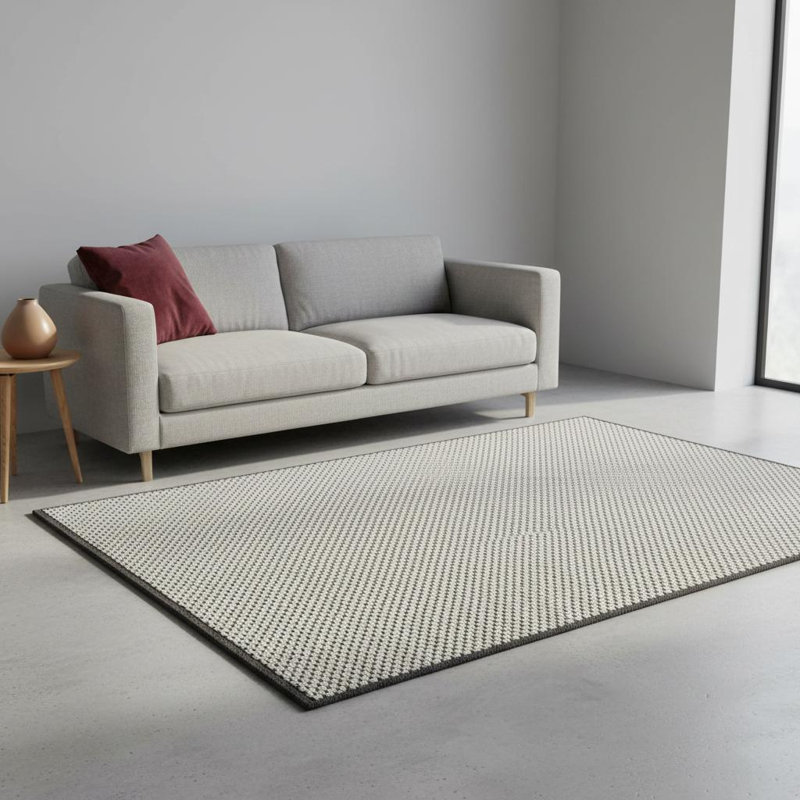 Tapis en laine et coton tissé à la main Leen, 5 pi x 7 pi 6 po