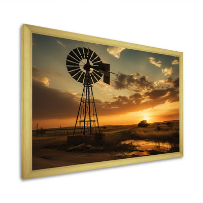 Texas Rustic Windmills - Wind Turbines Wall Art for Living Room