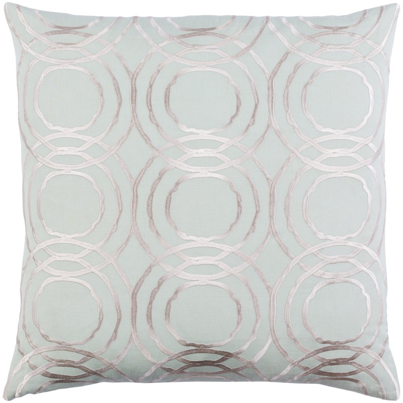 Coussin Ridgewood, Vert, 20 po x 20 po, Housse de coussin seulement - sans insert