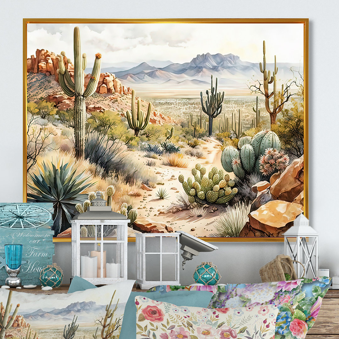 Arizona Desert Cactus I - Western Wall Art Design Art 