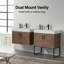 Meuble-lavabo simple en contreplaqué de placage de bois naturel 36 po Keena-246947524