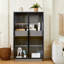 Vitrine haute 60,6 po avec porte en verre trempé, éclairage DEL, deux tiroirs, armoire de rangement de style moderne pour le salon, le bureau et le bureau, gris