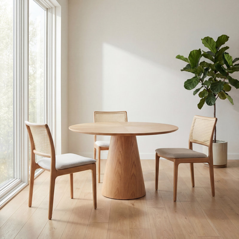 Modern Brazilian Charlotte Cane Side Chair, Damasco