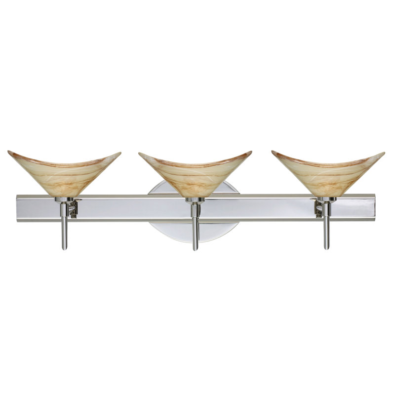Hoppi 3 - Light Dimmable Vanity Light, Satin Nickel, Mocha