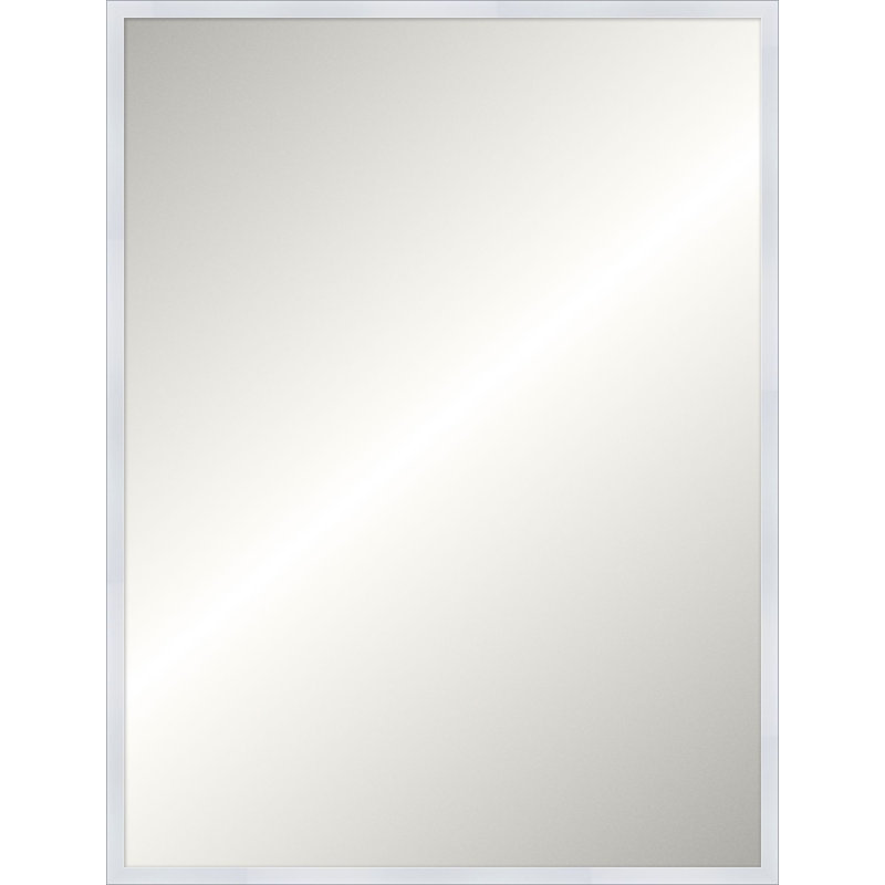 Miroir Davenport, Argent brillant, Rectangle, 35,75 po x 23,75 po