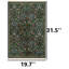 🌲 Dark Cottagecore Floral Woven Area Rug