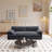 66" Queen Pull Out Sofa Bed, 3-in-1 Convertible Sleeper Sofa Multi-Functional Velvet Loveseat Bed-1870766249