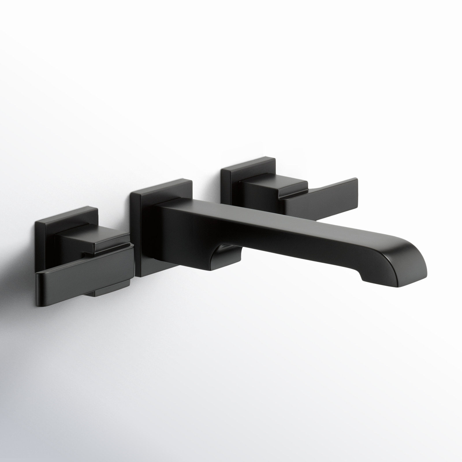 Ara Wall Mounted Bathroom Faucet, Matte Black