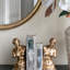 Ensemble de 2 boîtes à livres décoratives avec motifs de vases bleus et dorés, L: 7 x 3 x 10,5 po: 5 x 2 x 8,3 po
