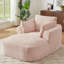 Chaise longue une place en velours côtelé rose, sans montage, toucher doux, idéale pour se détendre à la maison. Style moderne, collection printemps, parfaite pour le salon.