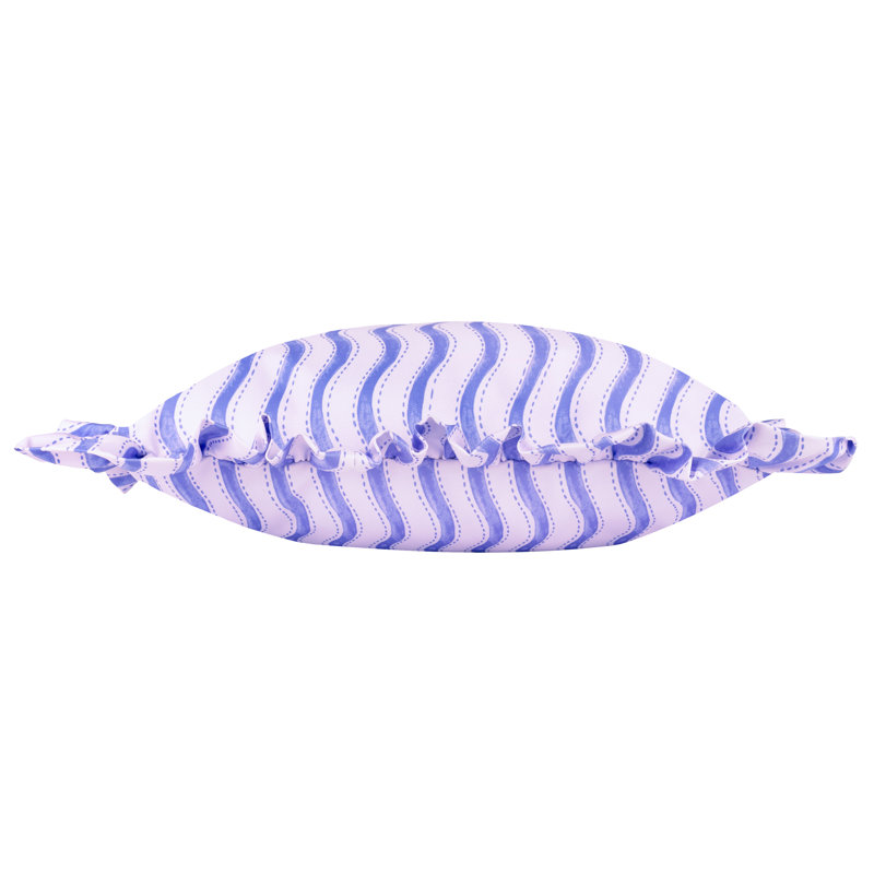 Summer Solstice Indoor / Outdoor Striped Rectangular Throw Cushion, Purple
